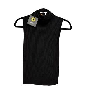 🆕 NWT CREA CONCEPT sleeveless Elegant Black Cowl Neck Sweater size L